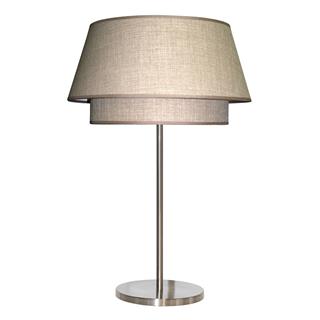 Ganske fortrinlig bordlampe i sandgrå/krom fra Design by grönlund